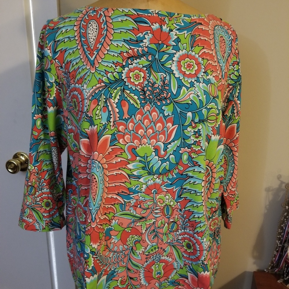 Talbots cotton print top W2XP